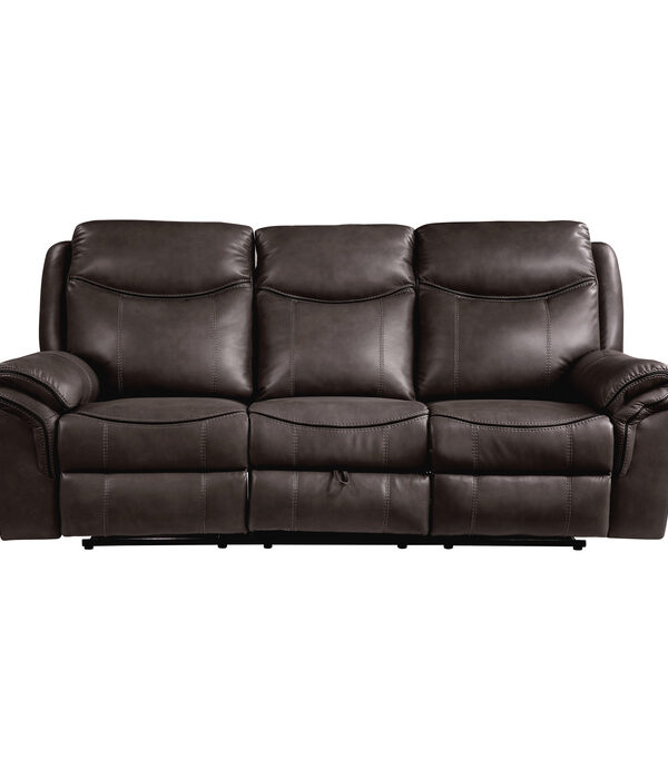 8206BRW-3 Double Reclining Sofa with C...