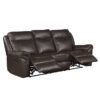 8206BRW Seating-Aram Collection 2pc Set: Sofa, Love