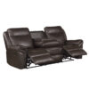 8206BRW Seating-Aram Collection 2pc Set: Sofa, Love