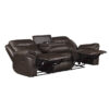 8206BRW Seating-Aram Collection 2pc Set: Sofa, Love