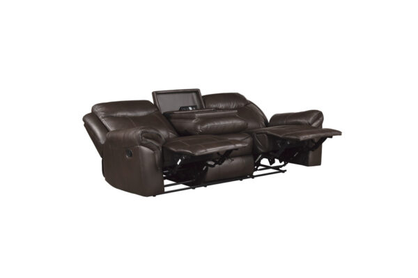 8206BRW Seating-Aram Collection 2pc Set: Sofa, Love