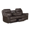 8206BRW Seating-Aram Collection 2pc Set: Sofa, Love