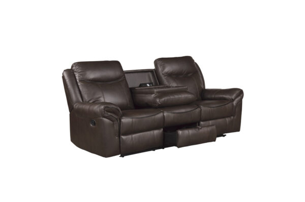 8206BRW Seating-Aram Collection 2pc Set: Sofa, Love