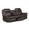 8206BRW-3 Double Reclining Sofa with C...