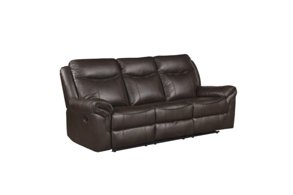 8206BRW Seating-Aram Collection 2pc Set: Sofa, Love