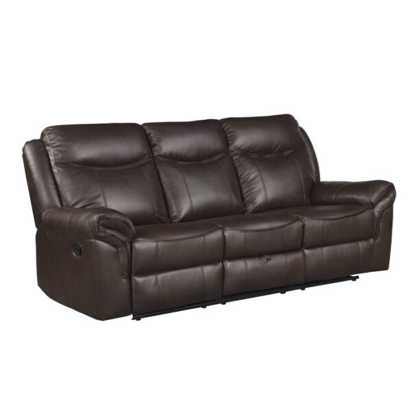 8206BRW-3 Double Reclining Sofa with C...
