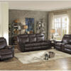 8206BRW Seating-Aram Collection 2pc Set: Sofa, Love