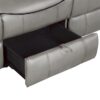 8206GRY Seating-Aram Collection 2pc Set: Sofa, Love