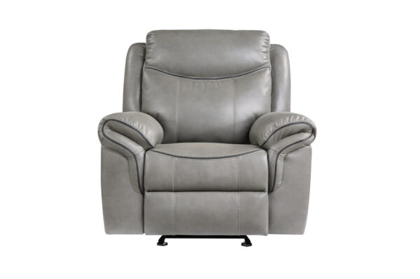8206GRY Seating-Aram Collection 2pc Set: Sofa, Love