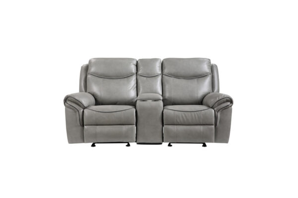 8206GRY Seating-Aram Collection 2pc Set: Sofa, Love