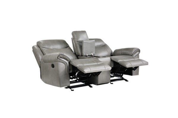 8206GRY Seating-Aram Collection 2pc Set: Sofa, Love