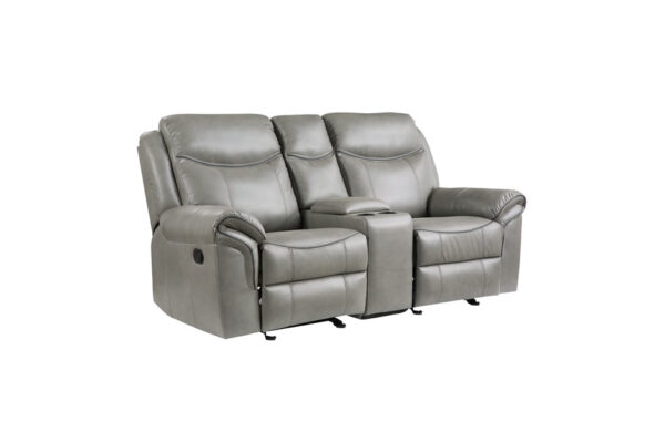 8206GRY Seating-Aram Collection 2pc Set: Sofa, Love