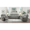 8206GRY-3 Double Reclining Sofa with C...
