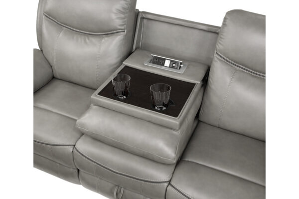 8206GRY Seating-Aram Collection 2pc Set: Sofa, Love