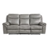 8206GRY-3 Double Reclining Sofa with C...