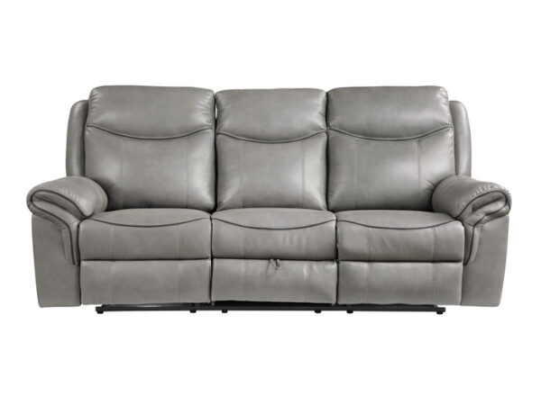 8206GRY-3 Double Reclining Sofa with C...