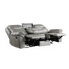 8206GRY-3 Double Reclining Sofa with C...