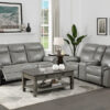 8206GRY Seating-Aram Collection 2pc Set: Sofa, Love
