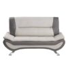 8219BEG Seating-Veloce Collection 2pc Set: Sofa, Love