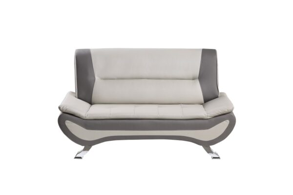 8219BEG Seating-Veloce Collection 2pc Set: Sofa, Love