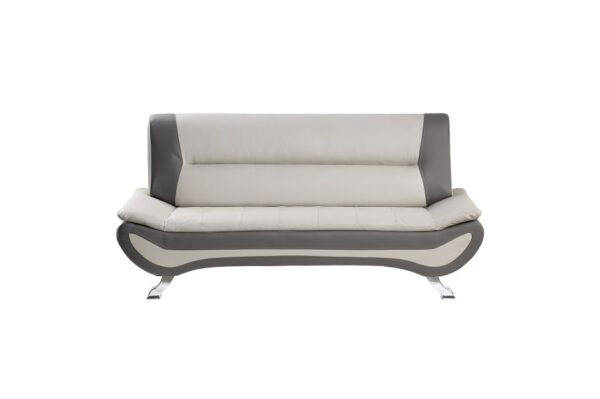 8219BEG Seating-Veloce Collection 2pc Set: Sofa, Love