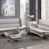 8219BEG Seating-Veloce Collection 2pc Set: Sofa, Love