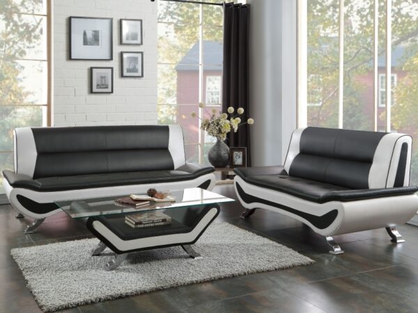 8219 Seating-Veloce Collection 2pc Set: Sofa, Love