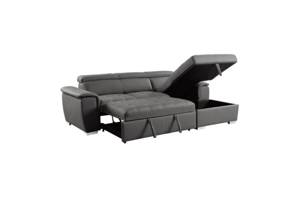 8228GY Seating-Ferriday Collection 2-Piece Sectional with Adjus...