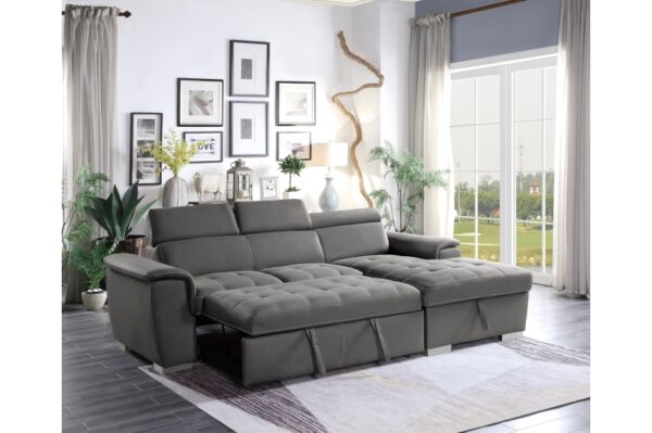 8228GY Seating-Ferriday Collection 2-Piece Sectional with Adjus...