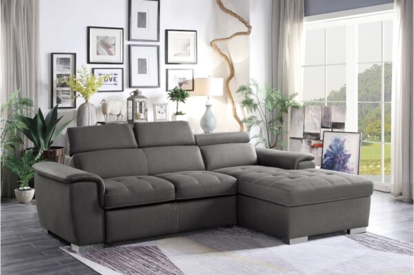 8228GY Seating-Ferriday Collection 2-Piece Sectional with Adjus...
