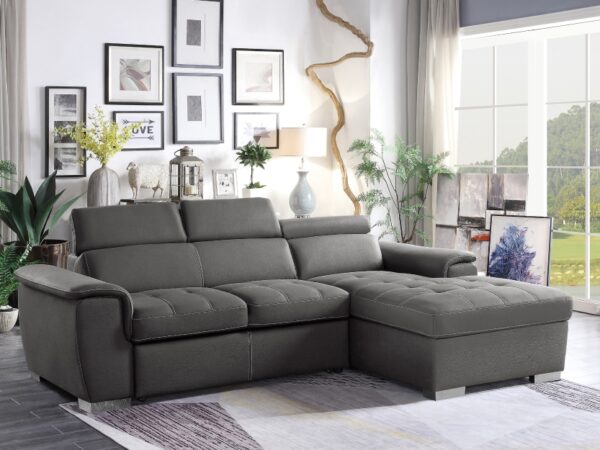8228GY Seating-Ferriday Collection 2-Piece Sectional with Adjus...