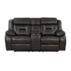 8229NDG-PW Seating-Amite Collection 2pc Set: Sofa, Love (Power)