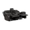 8229NDG-PW Seating-Amite Collection 2pc Set: Sofa, Love (Power)