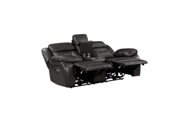 8229NDG-PW Seating-Amite Collection 2pc Set: Sofa, Love (Power)