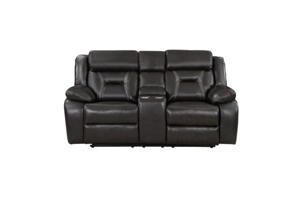 8229NDG-PW Seating-Amite Collection 2pc Set: Sofa, Love (Power)