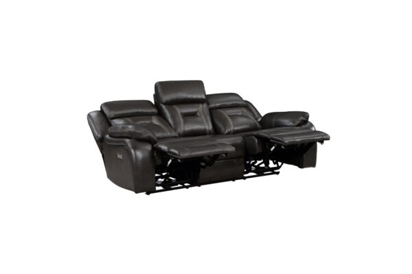 8229NDG-PW Seating-Amite Collection 2pc Set: Sofa, Love (Power)