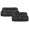 8229NDG-PW Seating-Amite Collection 2pc Set: Sofa, Love (Power)