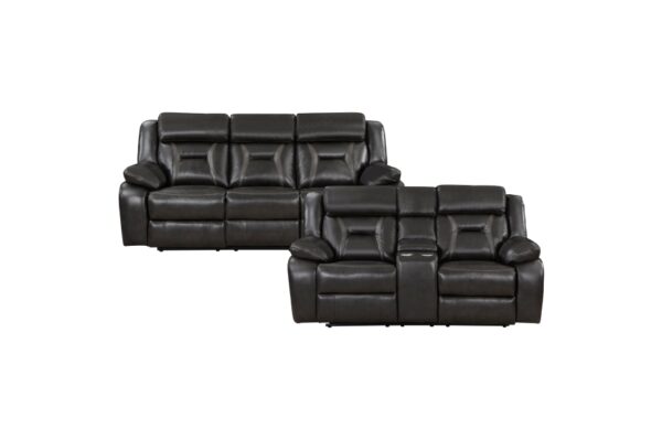 8229NDG Seating-Amite Collection 2pc Set: Sofa, Love