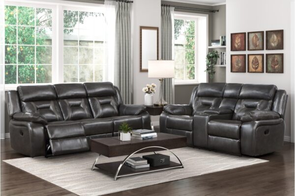 8229NDG Seating-Amite Collection 2pc Set: Sofa, Love