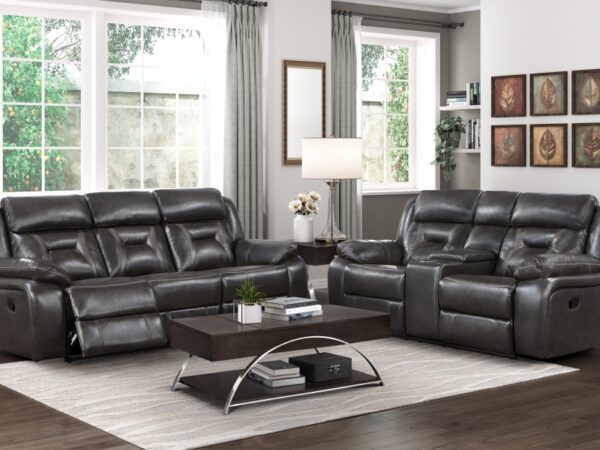 8229NDG Seating-Amite Collection 2pc Set: Sofa, Love