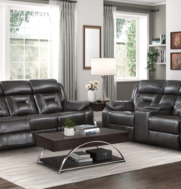8229NDG Seating-Amite Collection 2pc Set: Sofa, Love
