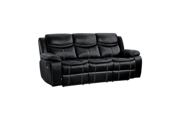 8230BLK Seating-Bastrop Collection 2pc Set: Sofa, Love