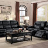 8230BLK Seating-Bastrop Collection 2pc Set: Sofa, Love