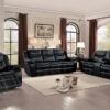 8230BLK Seating-Bastrop Collection 2pc Set: Sofa, Love