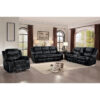 8230BLK-3 Double Reclining Sofa
