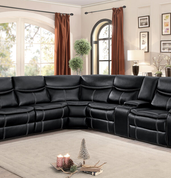 8230BLK-SC Seating-Bastrop Collection 3-Piece Sectional with Right...
