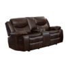 8230BRW Seating-Bastrop Collection 2pc Set: Sofa, Love