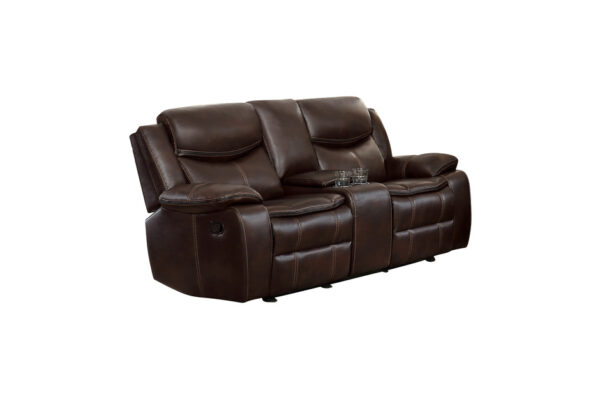 8230BRW Seating-Bastrop Collection 2pc Set: Sofa, Love
