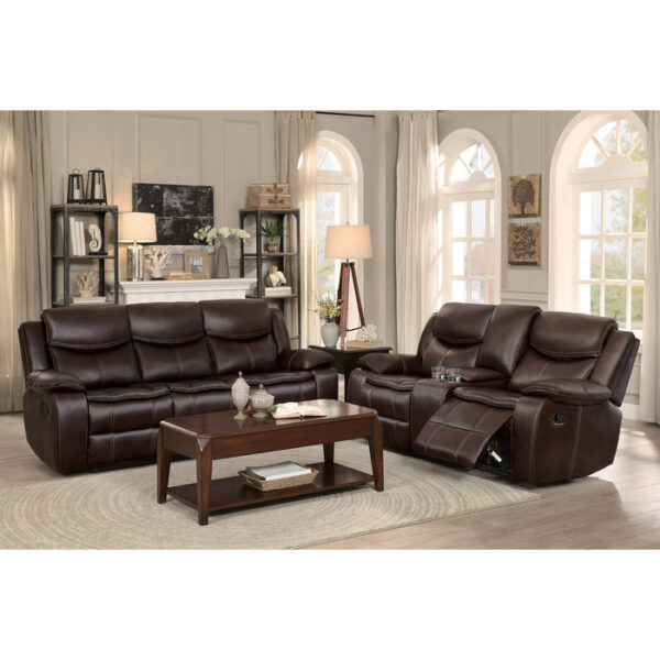 8230BRW-3 Double Reclining Sofa