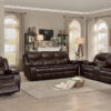 8230BRW Seating-Bastrop Collection 2pc Set: Sofa, Love
